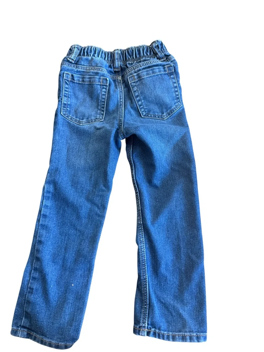 Old Navy Boys Jeans Size 4T Straight Leg Blue Denim Elastic Waist Back to School